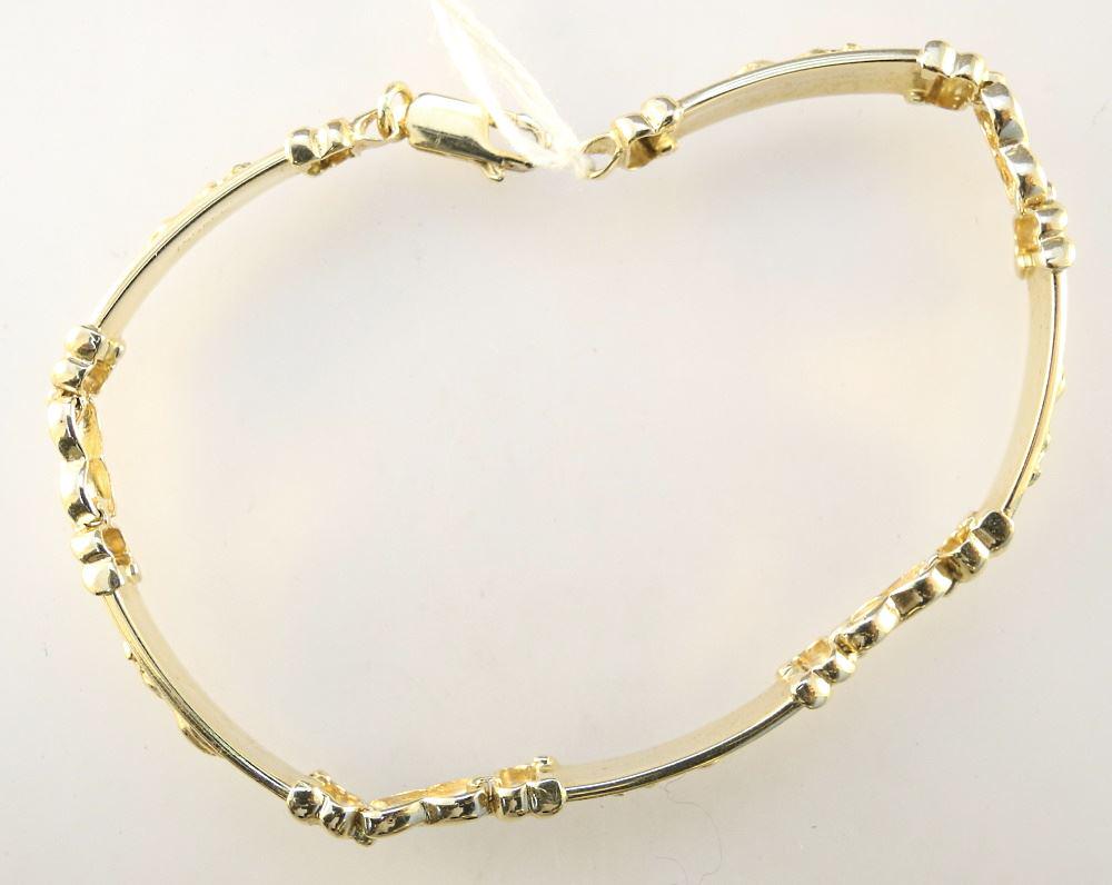 18K Gold Panther Motif Bracelet, 0.48ozt.: 18K Gold Panther Motif Bracelet, 0.48ozt.