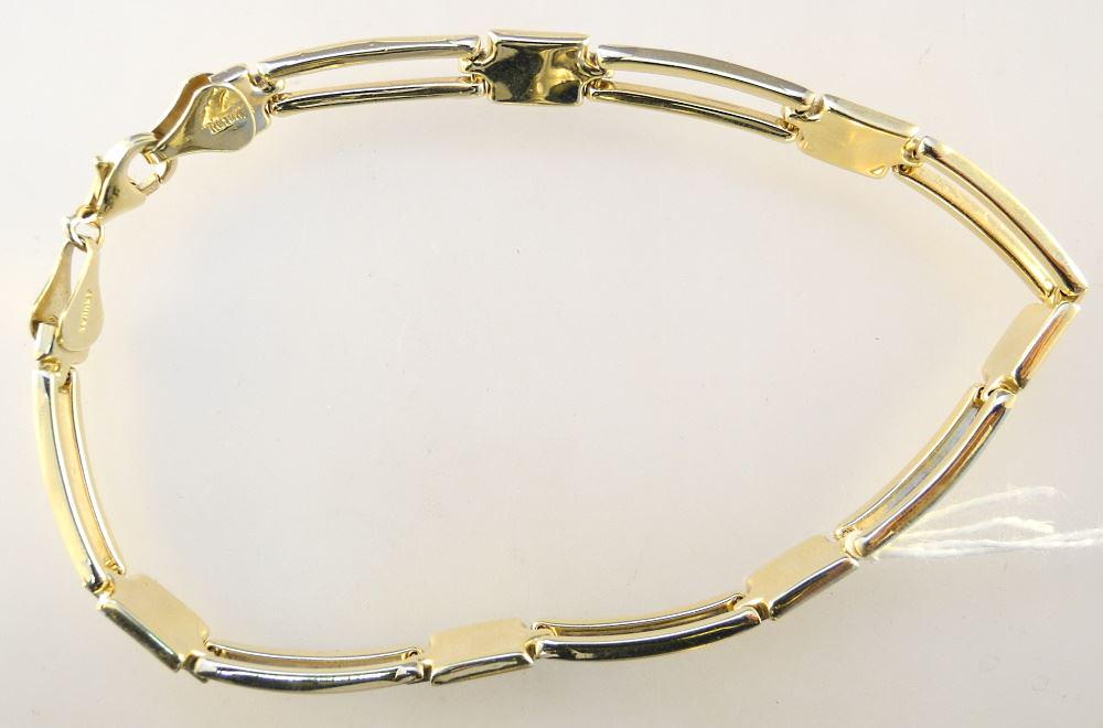 Large 10K Gold Elongated Link Bracelet, 0.25ozt. (1 of 2)