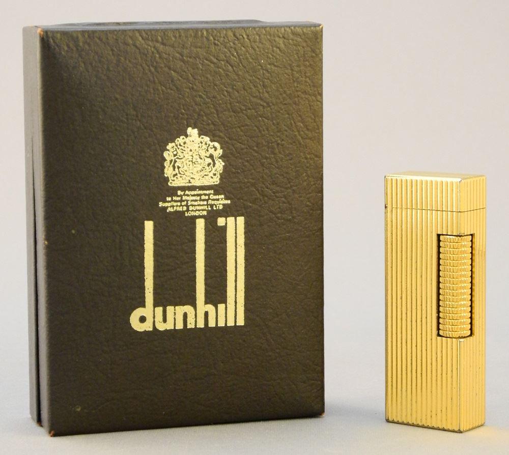 Dunhill Lighter with Case, gold plated (1 of 6)
