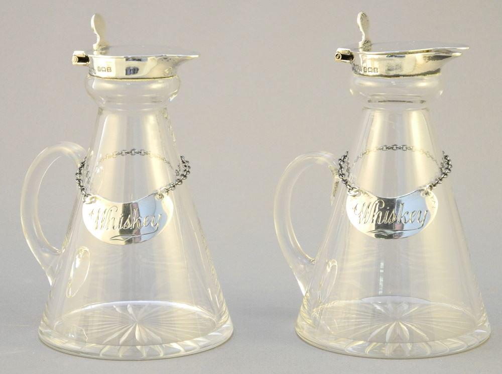 Pair of Asprey & Co. Sterling Silver Capped Whiskey (1 of 4)
