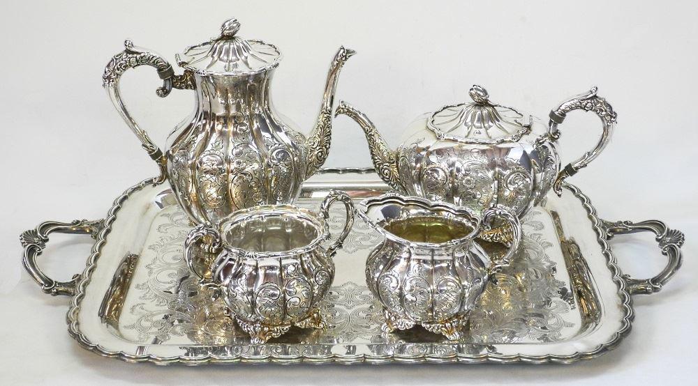 Meriden 4 Piece Silver Plated Tea & Coffee Service on (1 of 8)