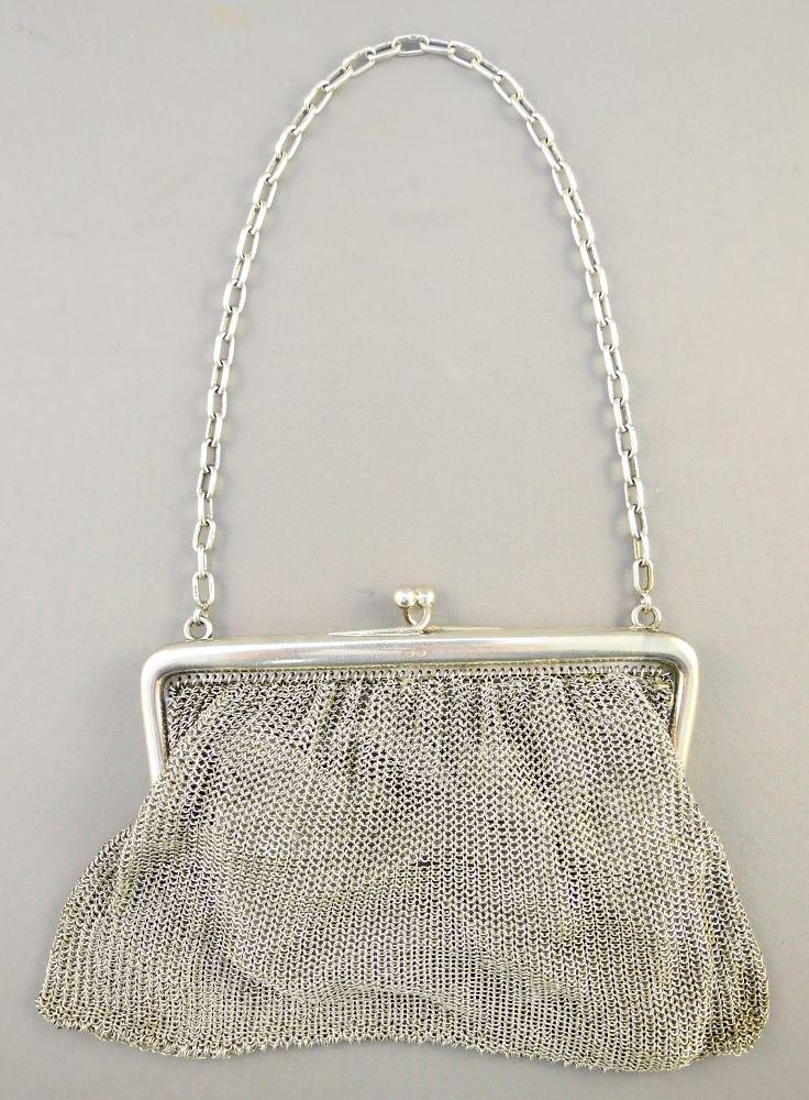 English Sterling Silver Chain Purse. (1 of 4)