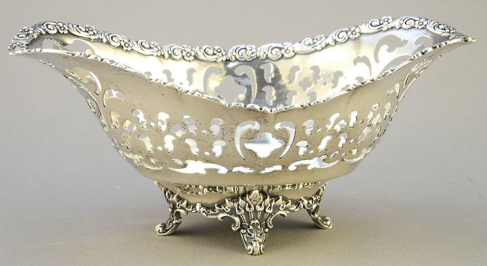 Tiffany Sterling Silver Pierced Dish, 7 1/4" wide. (1 of 5)