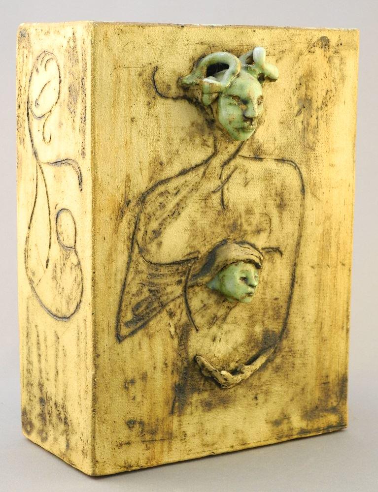 Art Pottery Figure Signed Diane McLean, 8 1/2" high. (1 of 4)