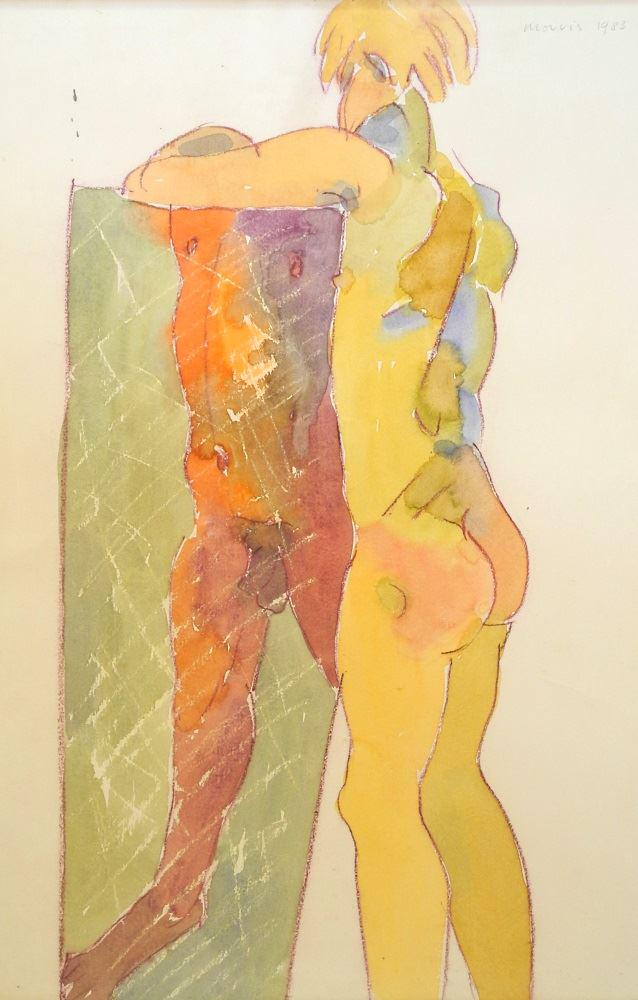 Drawing with Watercolour signed (Michael) Morris '83, (1 of 5)