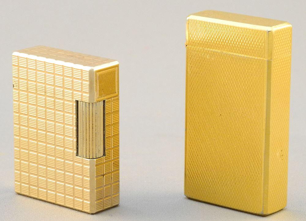 Two fancy gold-tone lighters: Colibri Molectric 88 & (1 of 3)