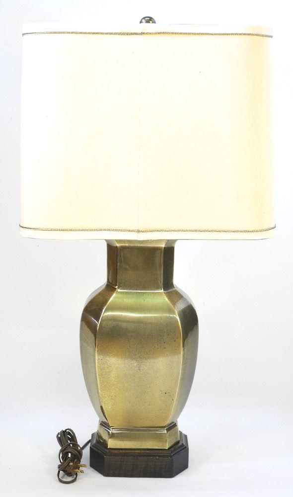 Brass Table Lamp Attributed to Frederick Cooper, 29: Brass Table Lamp Attributed to Frederick Cooper, 29 1/2" high.