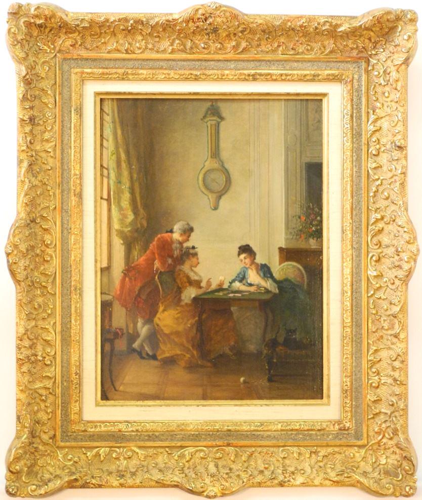 Oil on Board signed Emilie Leleux, 13 1/2" x 10", (1 of 11)