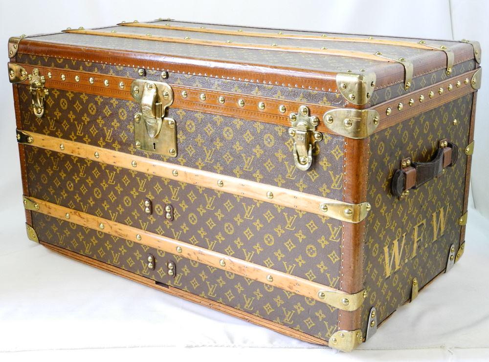 Louis Vuitton Trunk, serial # 743858 3 keys, (1 of 19)
