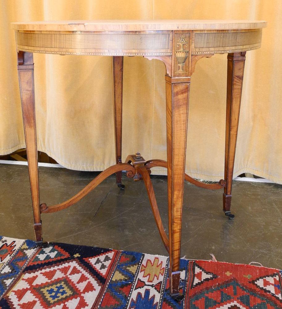 Edwardian Patera Inlaid Center Table, 29 1/2" x 30" (1 of 9)