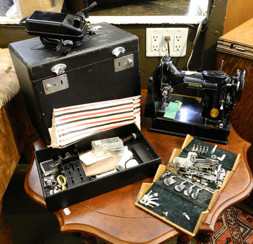 Singer Feather Weight Sewing Machine, 13 1/4" wide. (1 of 1)