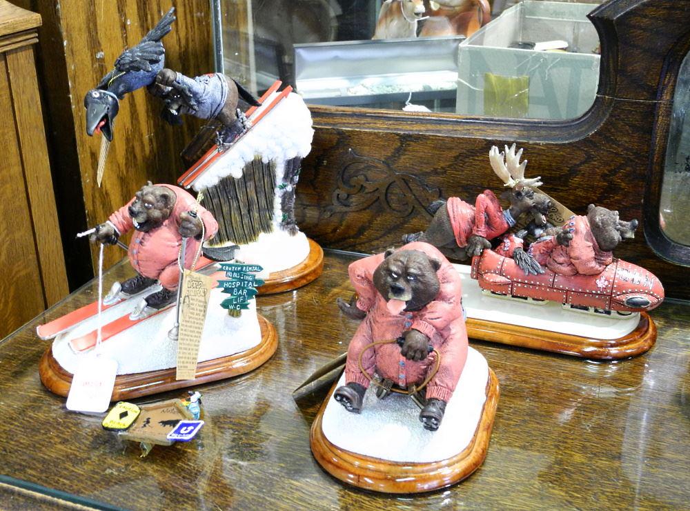 4 Warren Stratford Comic Sculptures, tallest 8 1/2" (1 of 1)