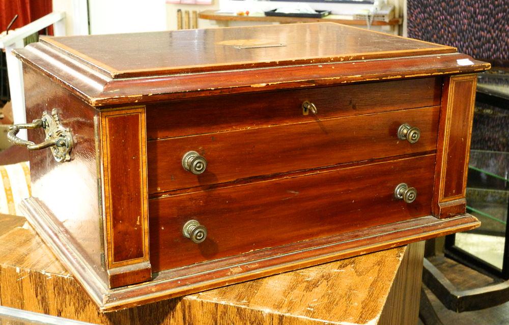 Partial Silver Plated Flatware Service Inlaid Canteen. (1 of 2)