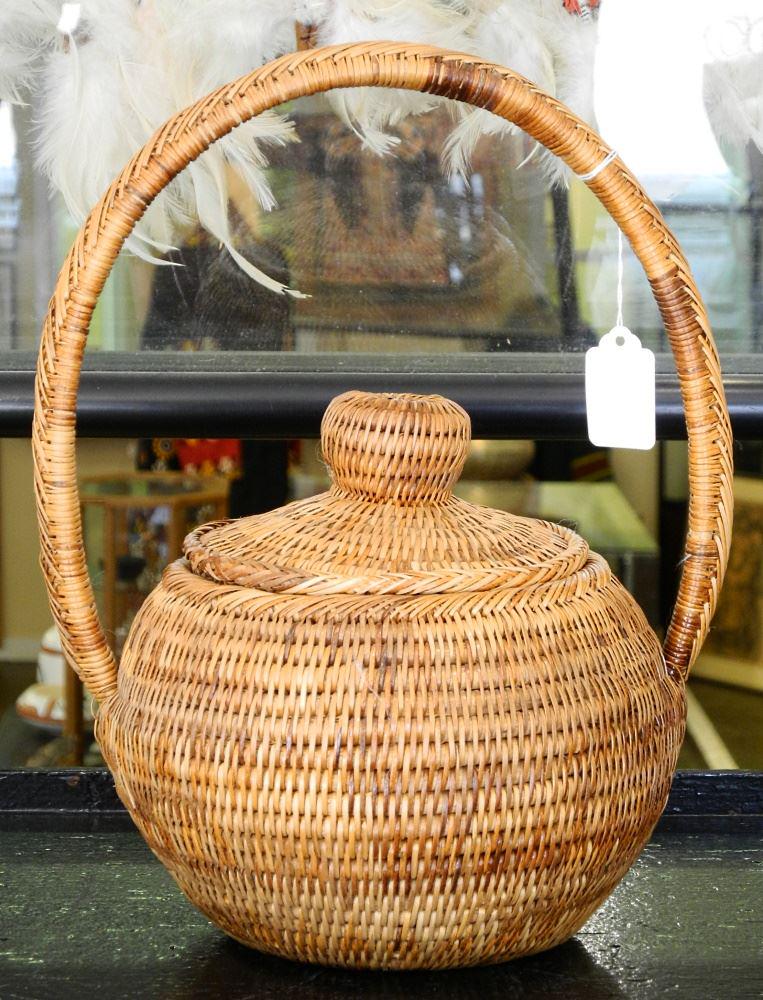 Papua New Guinea Woven Basket, 12 3/4" high. (1 of 1)