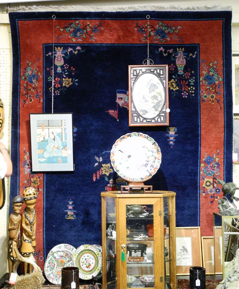 Pictorial Vintage Chinese Wool Carpet, approximately (1 of 4)