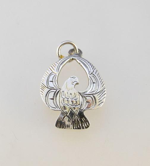 Nuxalk Silver Pendant signed H. (Harold) R. Hood Bella (1 of 2)