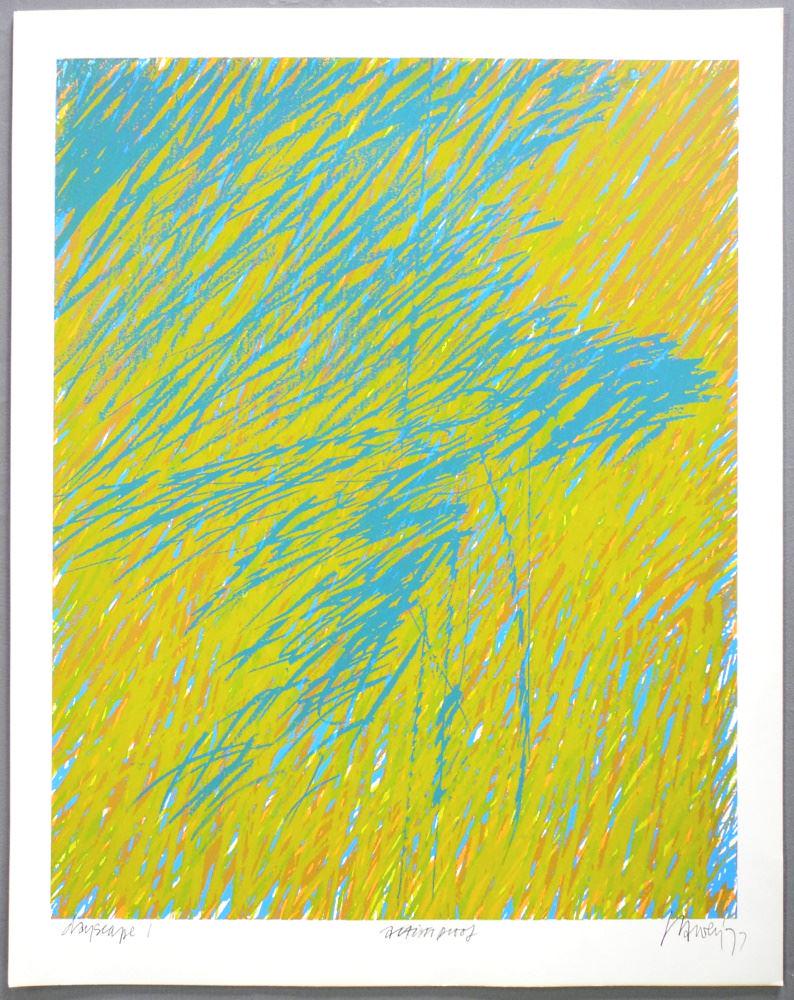 7 Coloured Prints & Proofs signed Harvey '77, 28 1/2" x: 7 Coloured Prints & Proofs signed Harvey '77, 28 1/2" x 22 1/2", "Dayscape 1".