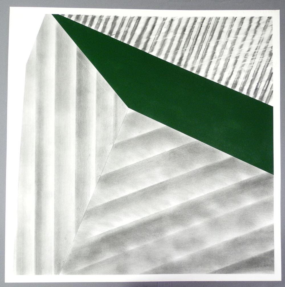 Unframed Pastel signed Harvey '78, 29" x 29", "Black: Unframed Pastel signed Harvey '78, 29" x 29", "Black Diamond #18".