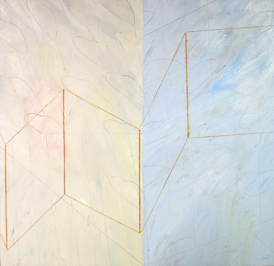 Oil on canvas signed Harvey '85, 64" x 66", "Abstract (1 of 1)