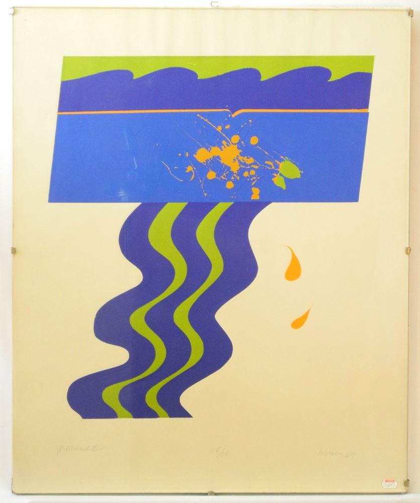 Silkscreen 19/20 signed (Don) Harvey 69, 27" x 22",: Silkscreen 19/20 signed (Don) Harvey 69, 27" x 22", "Promenade".