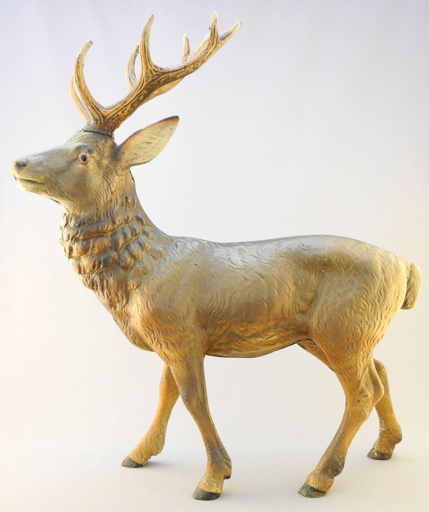 Cast Iron Elk Door Stop, 18 3/4" high.: Cast Iron Elk Door Stop, 18 3/4" high.