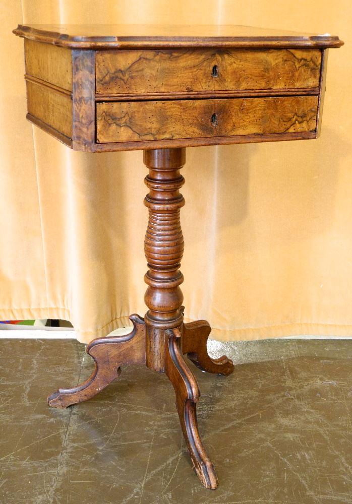 Early 19th Century Continental Work Table with 2 (1 of 6)