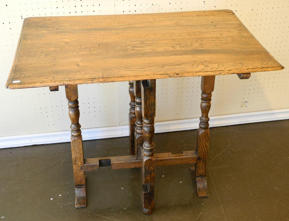 Old Oak Folding Table. (1 of 5)