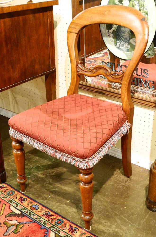 Pair of Victorian Mahogany Side Chairs.: Pair of Victorian Mahogany Side Chairs.