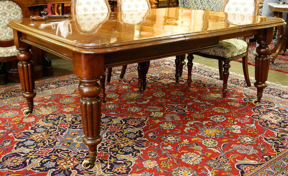 Victorian Mahogany Dining Table, with one leaf, as (1 of 3)
