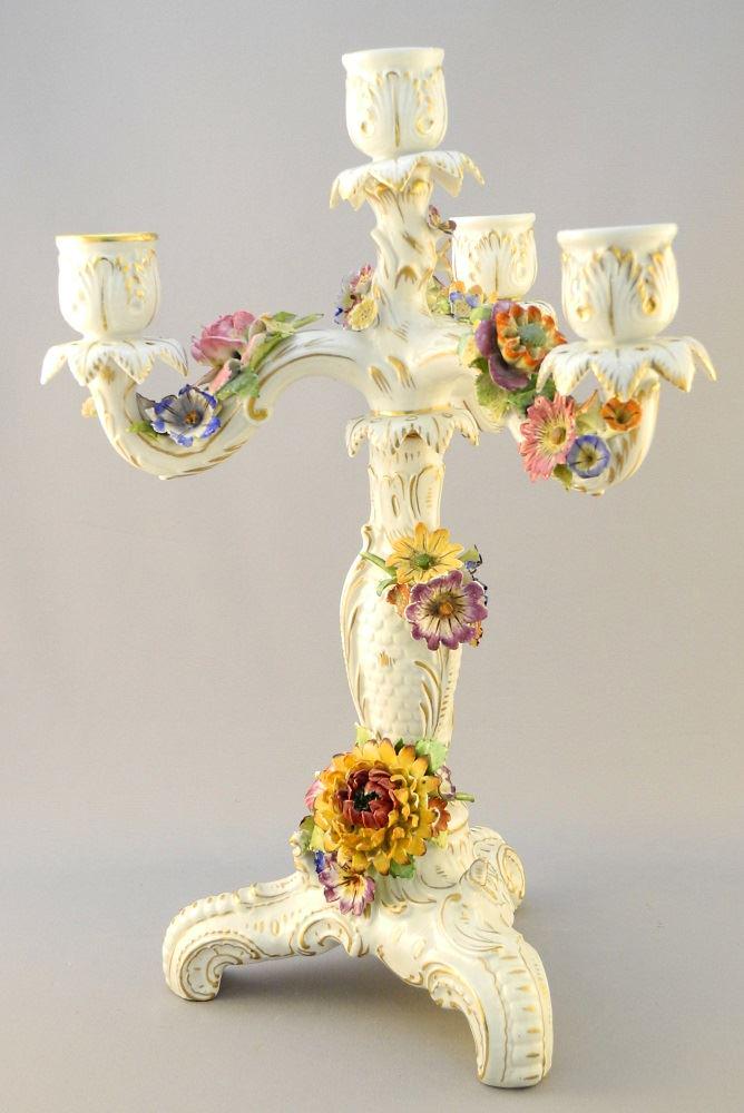 Schierholz Porcelain Candelabra, 13 3/4" high. (1 of 4)