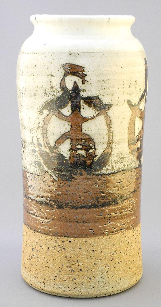 Pottery Vase signed Reisig, Dexter Studio, 11" high. (1 of 5)