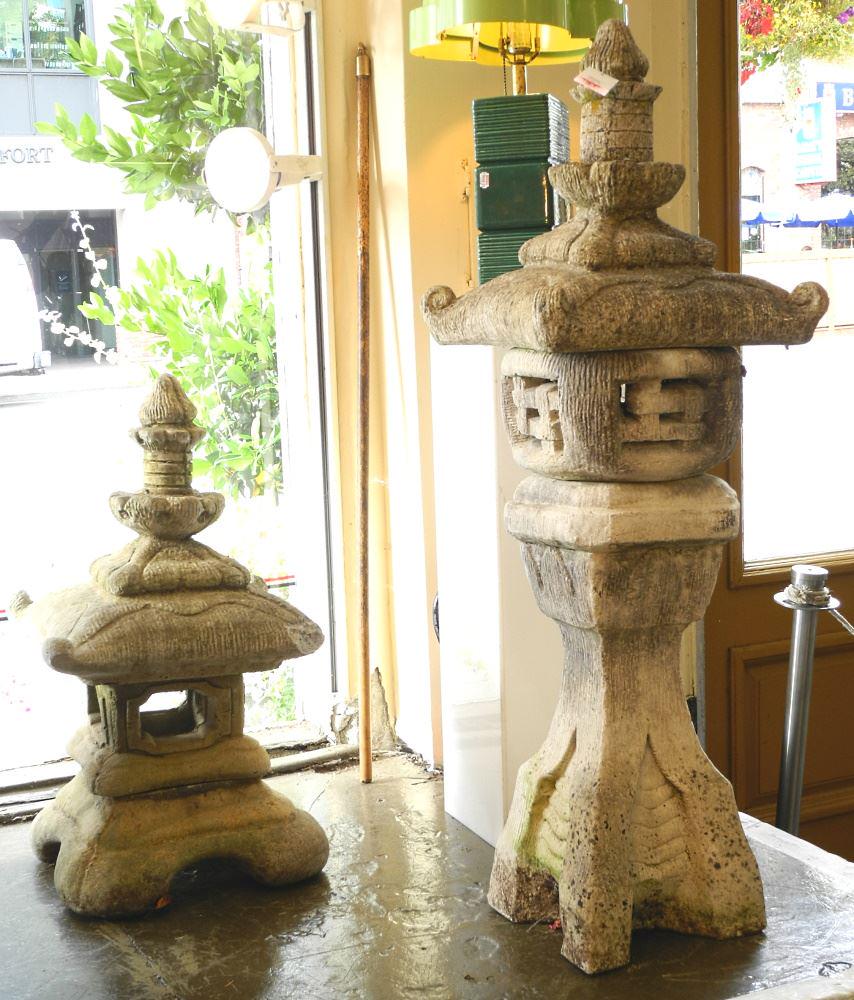 2 Concrete Garden Pagodas, tallest 42" high. (1 of 4)