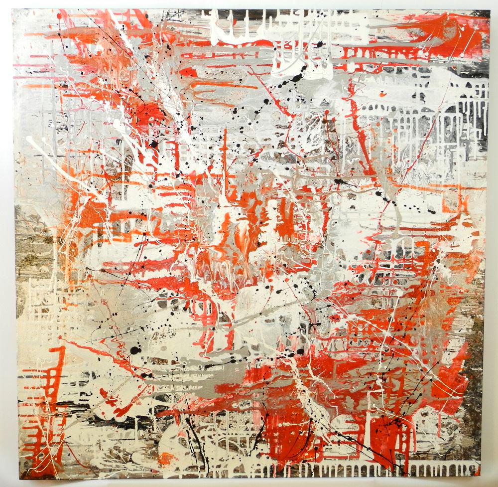 Acrylic on Canvas signed Barbara Scott, 36" x 36", (1 of 5)