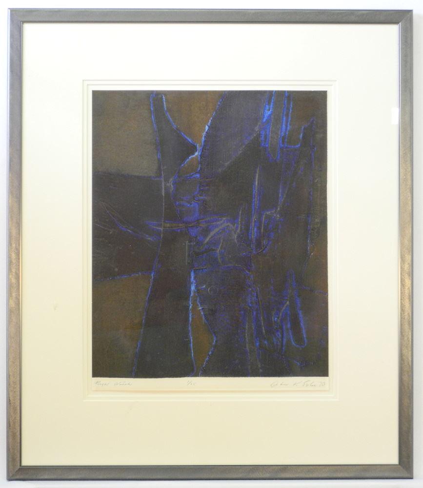 Coloured Print signed John K. Esler 1970, 17 1/2" x 13 (1 of 3)