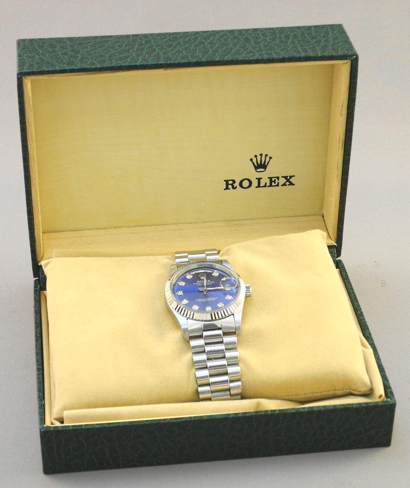 Reproduction Rolex Wristwatch in Case.: Reproduction Rolex Wristwatch in Case.