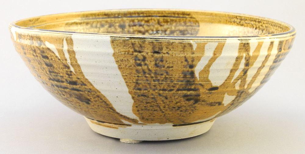 Henry Gottardi Pottery Bowl, 9 1/2" diameter. (1 of 4)