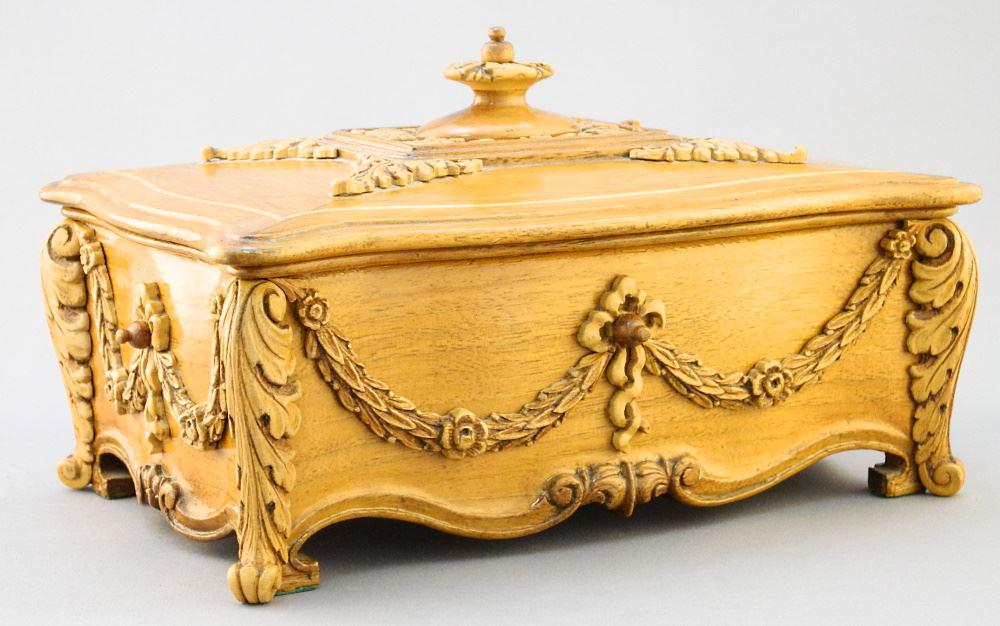 Handmade Memorial Casket, chip noted.: Handmade Memorial Casket, chip noted.
