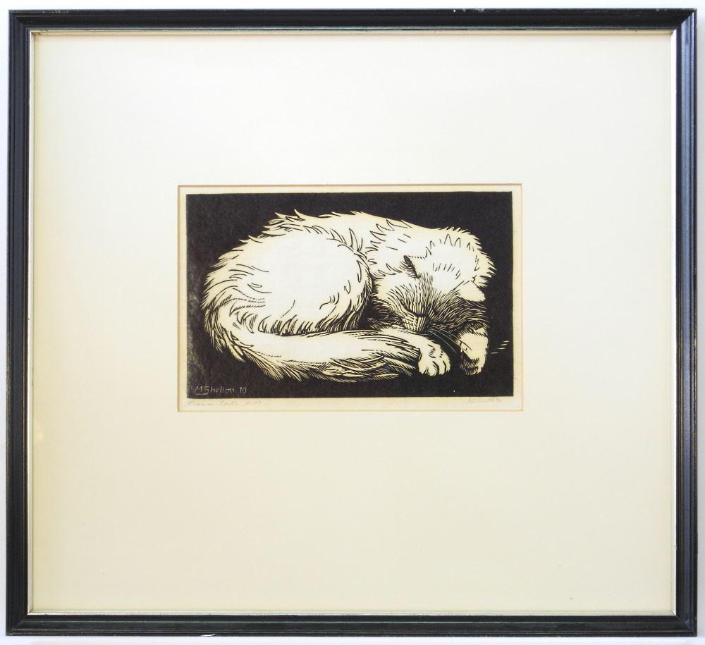 Etching signed M. Shellon '71, 7 1/4" x 11", "Peace on (1 of 4)