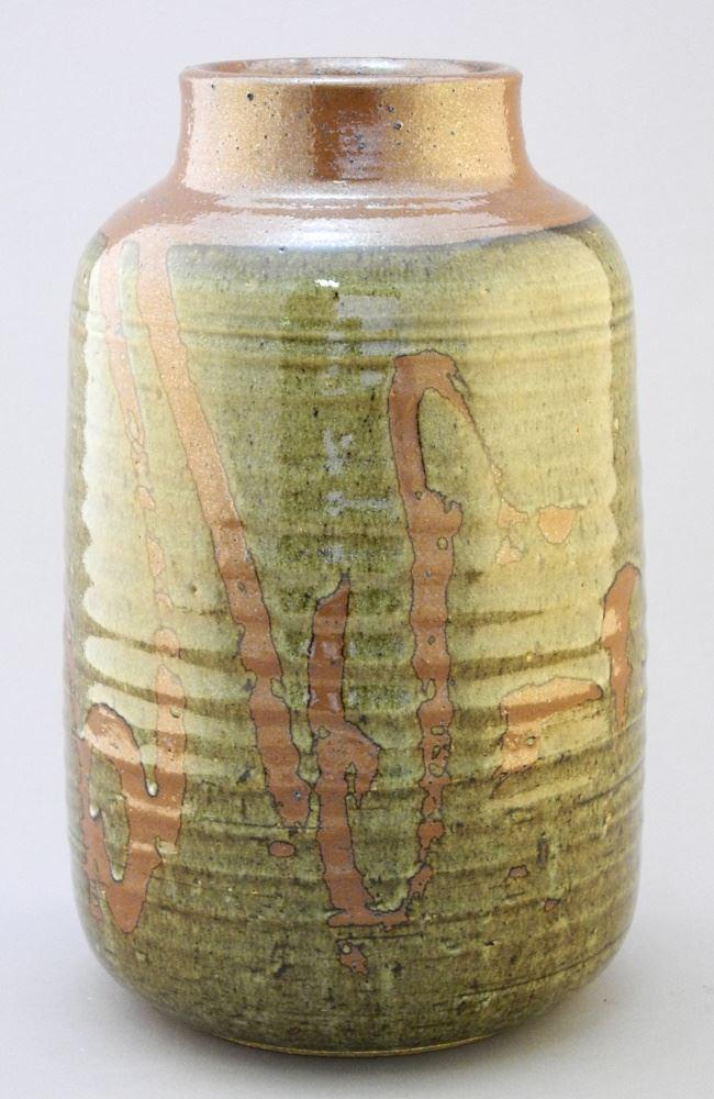 Pottery Vase signed Dexter, 9 1/4" high (1 of 3)