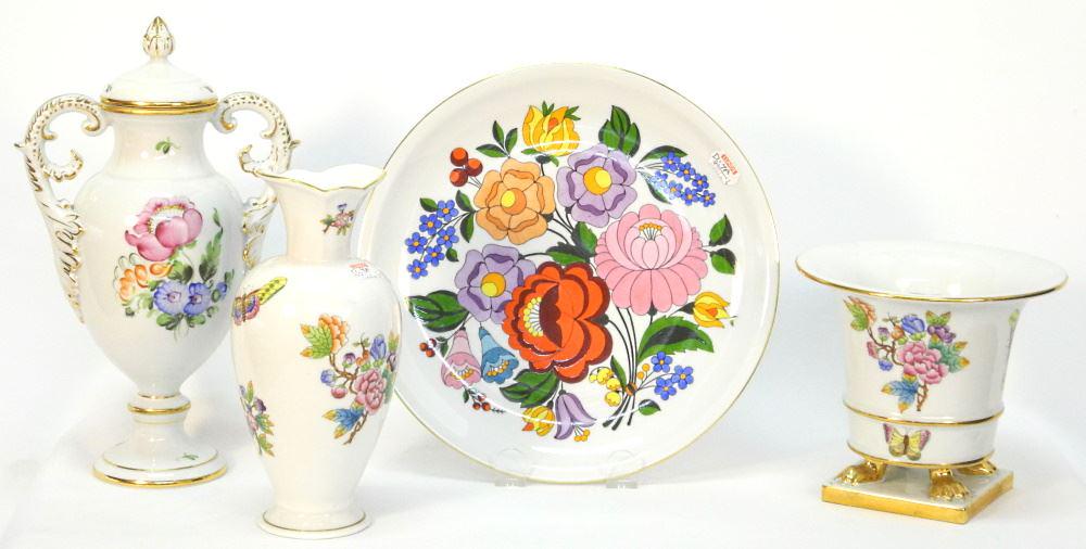 Herend Hungary Porcelain Vases/ Cachepot/ Dish, tallest (1 of 7)