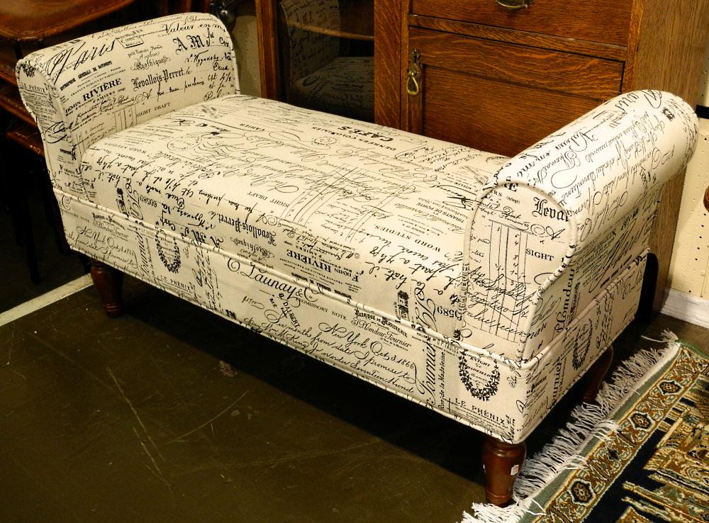 Window Bench with "Antique Correspondence" Upholstery, (1 of 1)