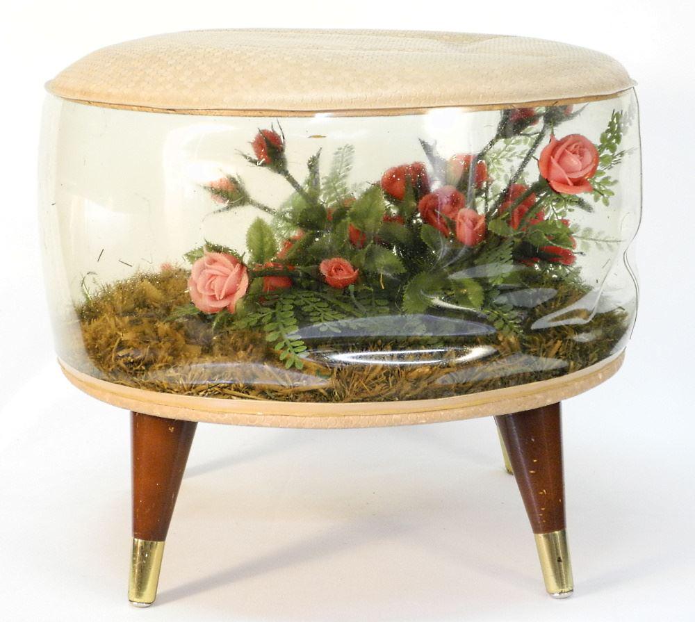 1960's Terrarium Inflatable Foot Stool, 12 1/2" x 15 (1 of 3)