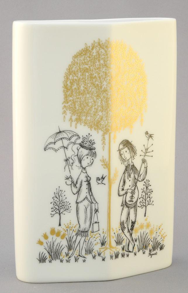 Rosenthal Studio Line Peynet Design Vase, 6 7/8" high. (1 of 4)