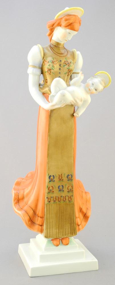 Herend Hungary Porcelain Figure: Madonna & Child, 14 (1 of 4)