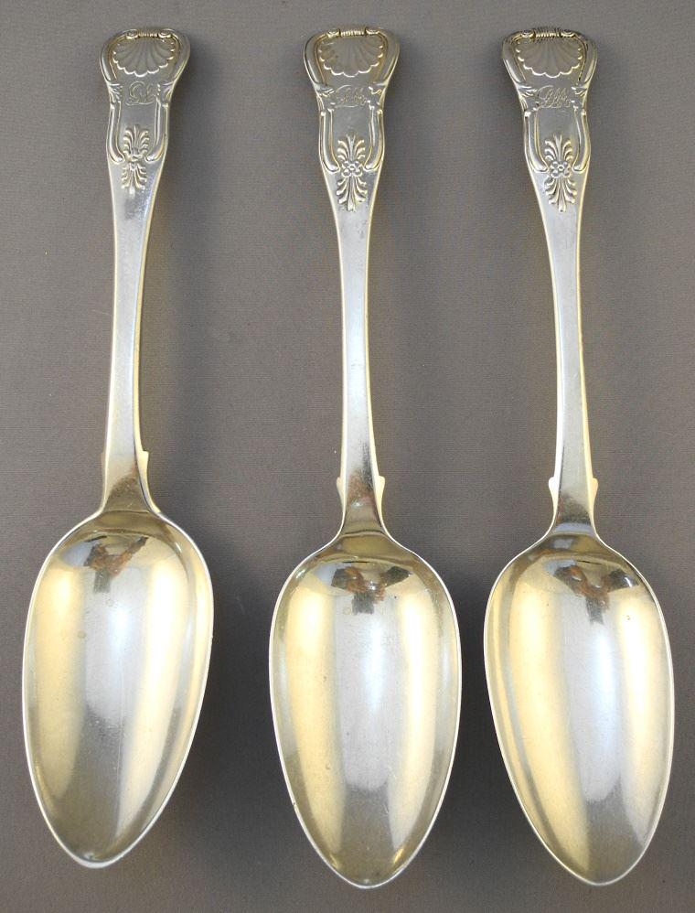 3 Georgian Scottish Sterling Table Spoons, Circa (1 of 4)