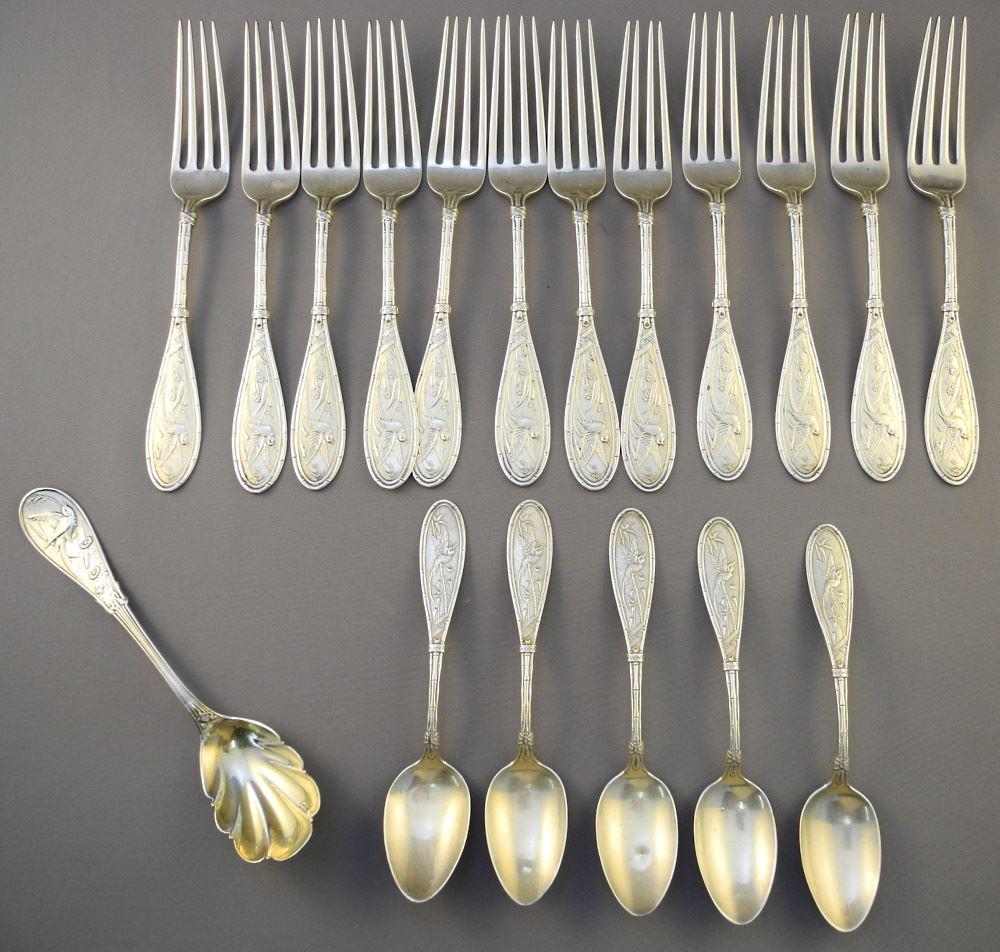 18 Pieces of Sterling Silver Embossed Cutlery, 743 (1 of 4)