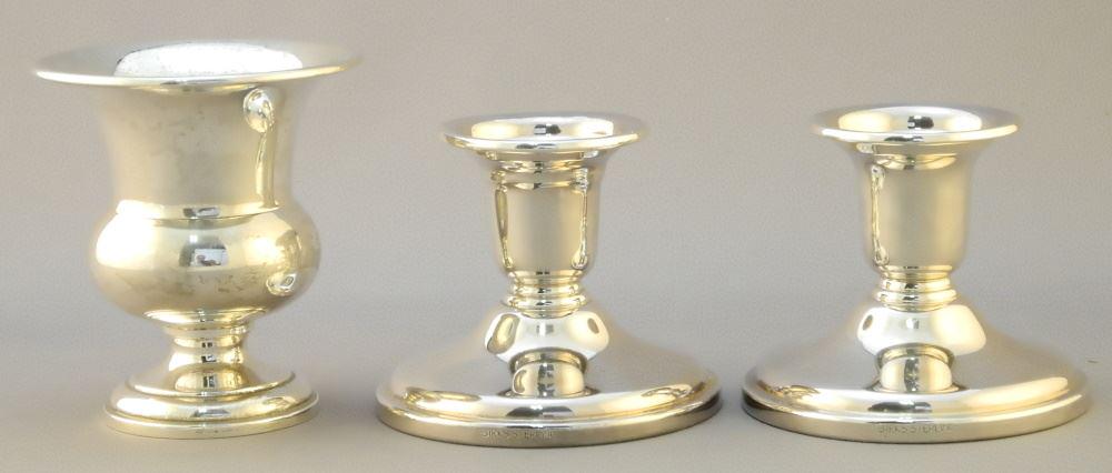 Pair of Birks Sterling Candlesticks & a Birks Sterling (1 of 3)