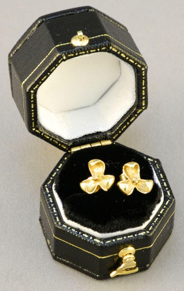 14K Diamond Stud Earrings. (1 of 3)