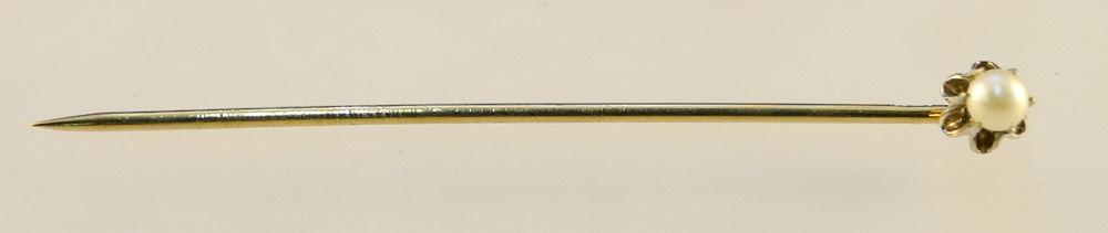 14K Gold Pin with Pearl. (1 of 2)