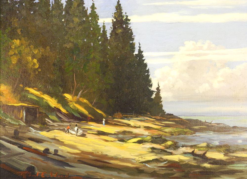 Oil on Canvas Signed Robert E. Wood, 17 1/4" x 23 1/4", (1 of 5)